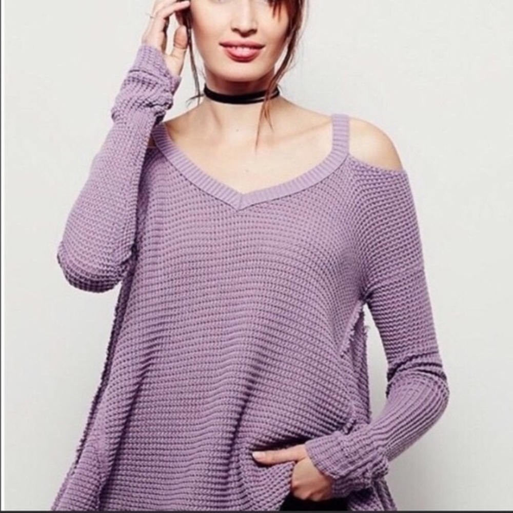 BRAND NEW WITH TAG off the shoulder lilac sweater